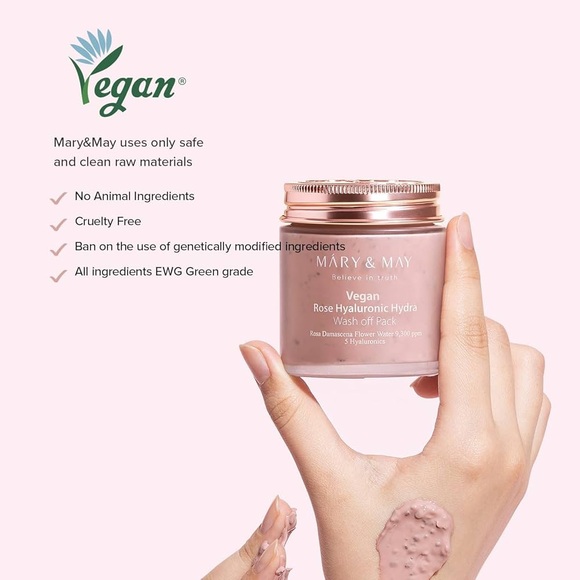 Mary&May Rose Hyaluronic Hydra Wash Off Pack Duo (125gx 2ea), New in Box - Picture 6 of 10